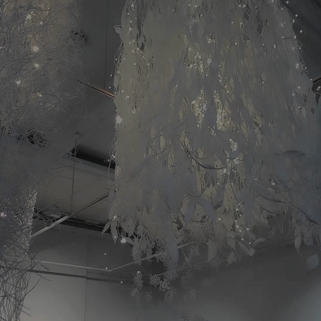 'Lumisateen eri muotoja' installaatio