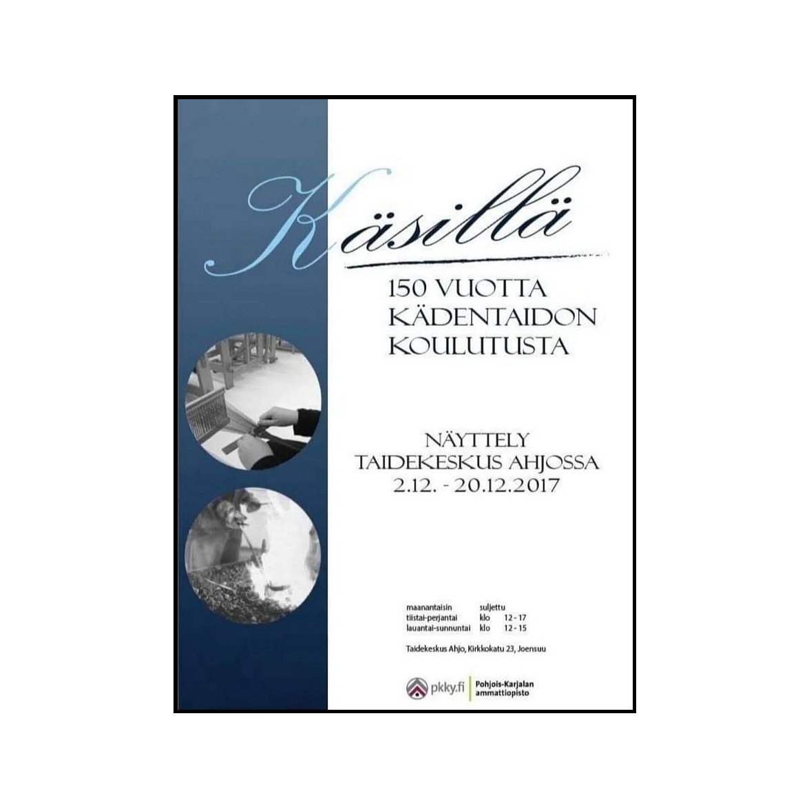 Käsillä 150v digitaalinen juliste